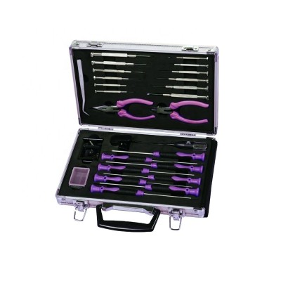 26Pcs Aluminum Case Auto Mechanic Tool Kit Set For Sale