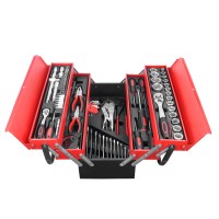 86pcs Repair Hand Socket Security Household Auto DIY Mechanic Tools Set Garden Tool Set, Tool Kit Set With Metal Box