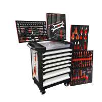 181PCS professional tool box roller cabinet , tool cabinet with hand tool set